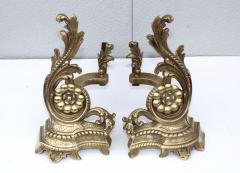 1950s French Brass Andirons - 1121156