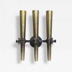1950s French Brass and Wrought Iron Torchi re Wall Sconce - 3017403