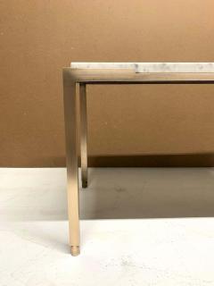 1950s French Bronze and Carrara Marble Top Side Table - 1876268