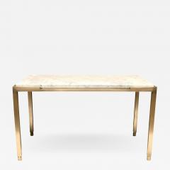 1950s French Bronze and Carrara Marble Top Side Table - 1876607
