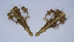 1950s French Gilt Brass Sconces - 1104731