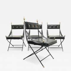 1950s French Iron and Brass Dining Chairs - 3177665
