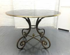 1950s French Iron and Brass Dining Table and Chairs - 1585050