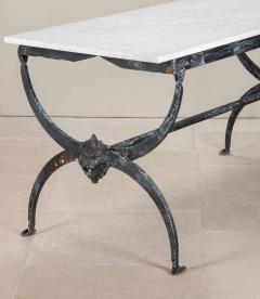1950s French Iron and Marble Butchers Table - 4240377