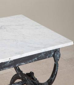 1950s French Iron and Marble Butchers Table - 4240386