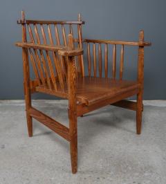 1950s French Oakwood Armchair Spindlework Tenon Joint - 2235015