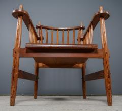 1950s French Oakwood Armchair Spindlework Tenon Joint - 2235017