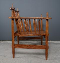 1950s French Oakwood Armchair Spindlework Tenon Joint - 2235018