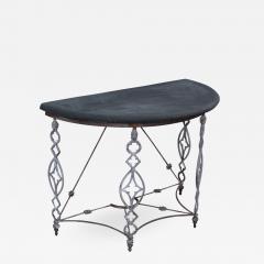 1950s French Outdoor Demi Lune Console - 1092518