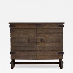 1950s French Slatted Cabinet - 4062312