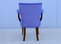1950s French Walnut Side Chairs With Mohair Upholstery - 3605612