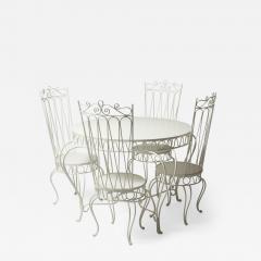 1950s Garden furniture including a table and four chairs - 1204140