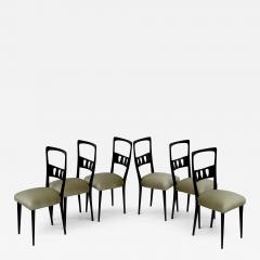 1950s High Back Modernist Italian Dining Chairs Set Of 6 - 2682351