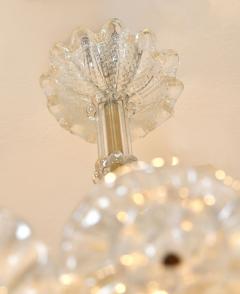 1950s Italian Barovier Murano glass flower chandelier - 787630