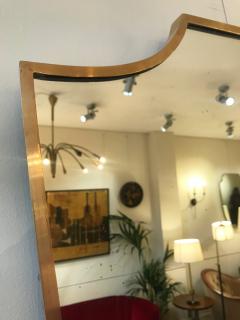 1950s Italian Brass Shield Shaped Mirror - 1494638