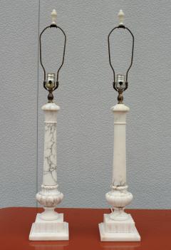 1950s Italian Carrara Marble Table Lamps - 2132136