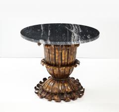 1950s Italian Gilt Leaf Table With a Marble Top  - 3295131