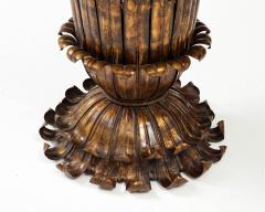 1950s Italian Gilt Leaf Table With a Marble Top  - 3295132