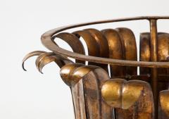 1950s Italian Gilt Leaf Table With a Marble Top  - 3295137