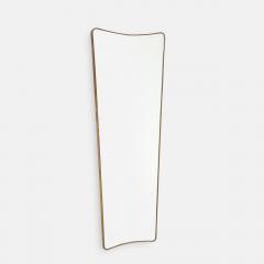 1950s Italian Modernist Grand Scale Brass Wall Mirror - 2982403