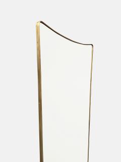 1950s Italian Modernist Grand Scale Brass Wall Mirror - 2982405