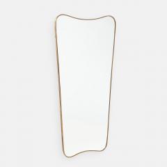 1950s Italian Modernist Grand Scale Shaped Brass Mirror - 3020364