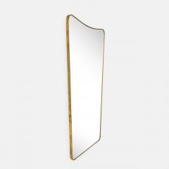 1950s Italian Modernist Grand Scale Shaped Brass Wall Mirror - 3110180