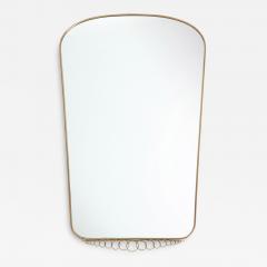 1950s Italian Modernist Large Shaped Brass Mirror - 2942547