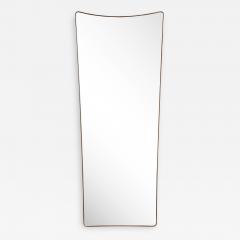 1950s Italian Modernist Large Shaped Brass Wall Mirror - 2770109