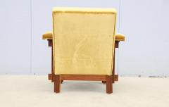 1950s Italian Modernist Lounge Chairs In Velvet Upholstery - 3965097