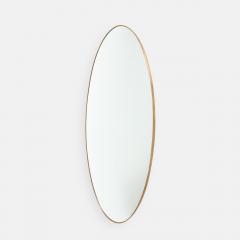 1950s Italian Rare Grand Scale Oval Brass Mirror - 3023105