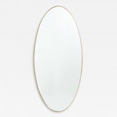 1950s Italian Rare Grand Scale Oval Brass Mirror - 3025157