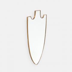 1950s Italian Shield Shaped Brass Mirror - 3024801