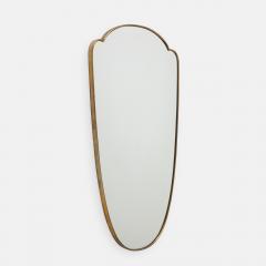 1950s Italian Shield Shaped Brass Mirror - 3546259