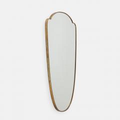 1950s Italian Shield Shaped Brass Mirror - 3546260