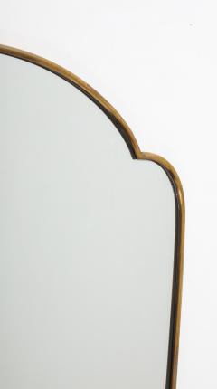 1950s Italian Shield Shaped Brass Mirror - 3546263