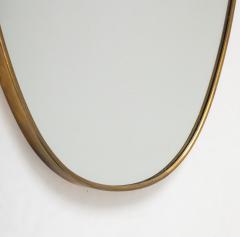 1950s Italian Shield Shaped Brass Mirror - 3546265
