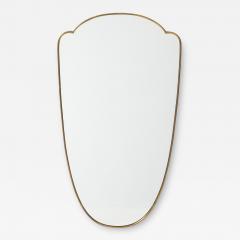 1950s Italian Shield Shaped Brass Mirror - 3547055