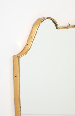 1950s Italian Shield Shaped Brass Mirror - 3546452