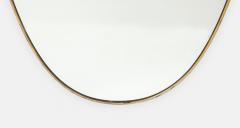 1950s Italian Shield Shaped Brass Mirror - 3546454