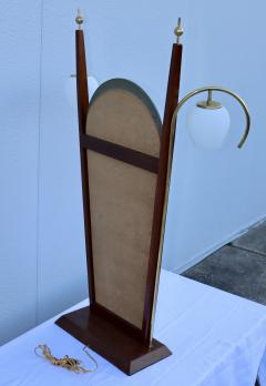 1950s Italian Walnut And Brass Vanity Mirror With Lights - 3031280