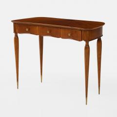 1950s Italian Walnut Wood Console or Vanity Dressing Table - 3581531