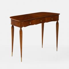 1950s Italian Walnut Wood Console or Vanity Dressing Table - 3581545