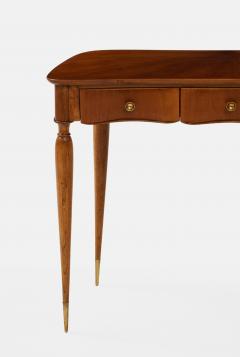 1950s Italian Walnut Wood Console or Vanity Dressing Table - 3581546