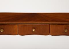 1950s Italian Walnut Wood Console or Vanity Dressing Table - 3581547