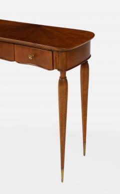 1950s Italian Walnut Wood Console or Vanity Dressing Table - 3581549