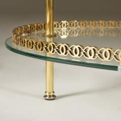 1950s Italian brass and glass oval table - 2448265