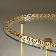 1950s Italian brass and glass oval table - 2448270