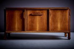 1950s Italian constructivism Walnut studio sideboard or credenza - 3496382