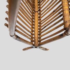 1950s Italian design bamboo and Rattan magazine rack - 4286017